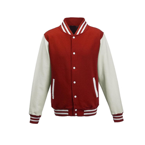 Venta al por mayor de los hombres de peso pesado Varsity chaqueta de moda Casual Stand Collar con logotipo personalizado bordado carta recubierta de procesamiento - Product Image 2