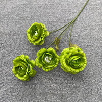 Bunga Ranunculus Sutra 4 Kepala Harga Murah untuk Dekorasi Pesta Pernikahan, Bunga Artificial untuk Centerpiece