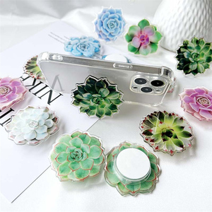 Simpatici portatelefono pieghevole espandibile con impugnatura a fiori porta <span class=keywords><strong>telefono</strong></span> per tutti gli Smartphone - Product Image 2