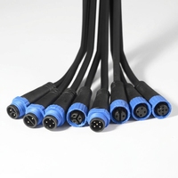 Connecteur M15 étanche IP67 IP68 à 2, 3, 4 ou 5 broches pour câble, idéal pour l'équipement d'automatisation industrielle et l'éclairage public LED