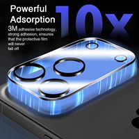 Protection d'objectif d'appareil photo en verre trempé transparent pour iPhone 18 Pro Max, compatible avec iPhone DUO 17 Air 16 15 – Vente en gros usine