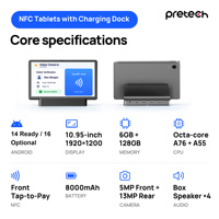 Tablet POS Pintar Android 10.1 Inci Layar Sentuh NFC untuk Resepsi Hotel, Pembayaran dan Pemesanan di Toko Ritel
