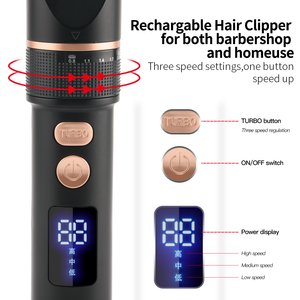 Tondeuse à <span class=keywords><strong>cheveux</strong></span> électrique rechargeable PRITECH, lame en céramique, titane, pour hommes - Product Image 4