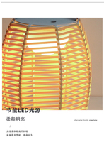 Lampe suspendue en rotin et bambou LED solaire pour l'extérieur, design de lustre, pour la décoration de la maison et du jardin d'hôtel