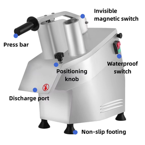 Stainless Steel Commercial Multi-Function <b>Vegetable</b> <b>Cutter</b> 5-Year Warranty for Canteen Hotel Use Shredder for Potato - Product Image 6