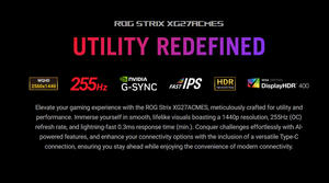 มอนิเตอร์เกม XG27ACMES a.u.rog Strix ของแท้27 "2560*1440 255Hz OC สูงกว่า144Hz 0.3MS Fast IPS - Product Image 2