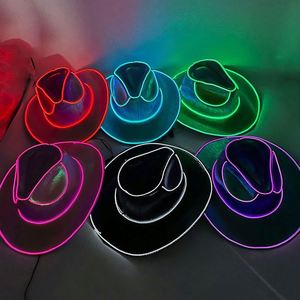 Sombrero de Vaquero con Lentejuelas LED Intermitentes Personalizado Directo de Fábrica, Unisex, para Fiestas, Espectáculos o Pesca, Venta al Por Mayor - Product Image 3