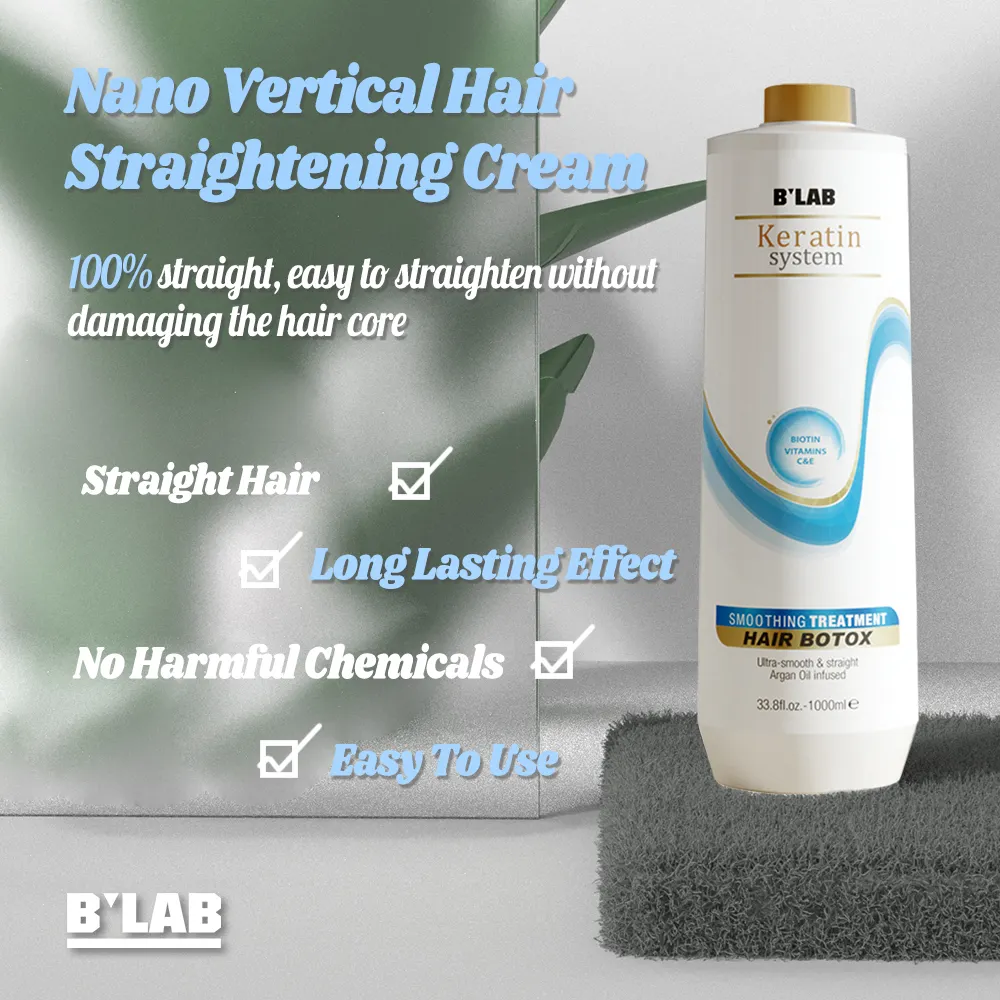 Nanoplastie!! Traitement de lissage à la kératine pour cheveux blonds brésiliens lisses de haute qualité OEM/ODM