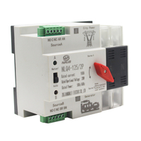 Interruptor de transferencia automática de riel Din de 220/230V (ATS) Conmutación de nivel de milisegundos CB PC protección contra cortes de energía para RED/generador