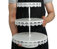 Support à gâteau cylindrique coloré, taille personnalisée, plaque en métal écologique pour décorations de mariage, anniversaire, fête, cupcakes