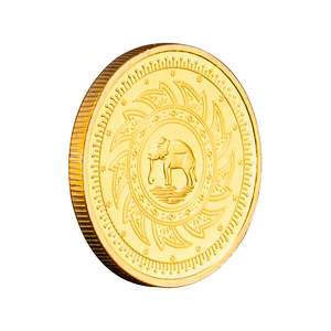 Koin Peringatan Gajah Thailand Berlapis Emas Logam Suvenir Koleksi Seni Kuil Buddha Koin Keberuntungan Desain Asli - Product Image 6