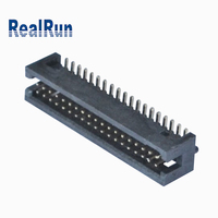 Connecteur SMD de type boîtier en laiton 1,27 mm, connecteur SMT H5,7 mm mâle, nickelage or, pour application sur circuit imprimé, 38 broches disponibles