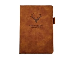 Cuaderno A5 promocional personalizado de piel de oveja de negocios, cuaderno de notas de 80 páginas para regalo corporativo