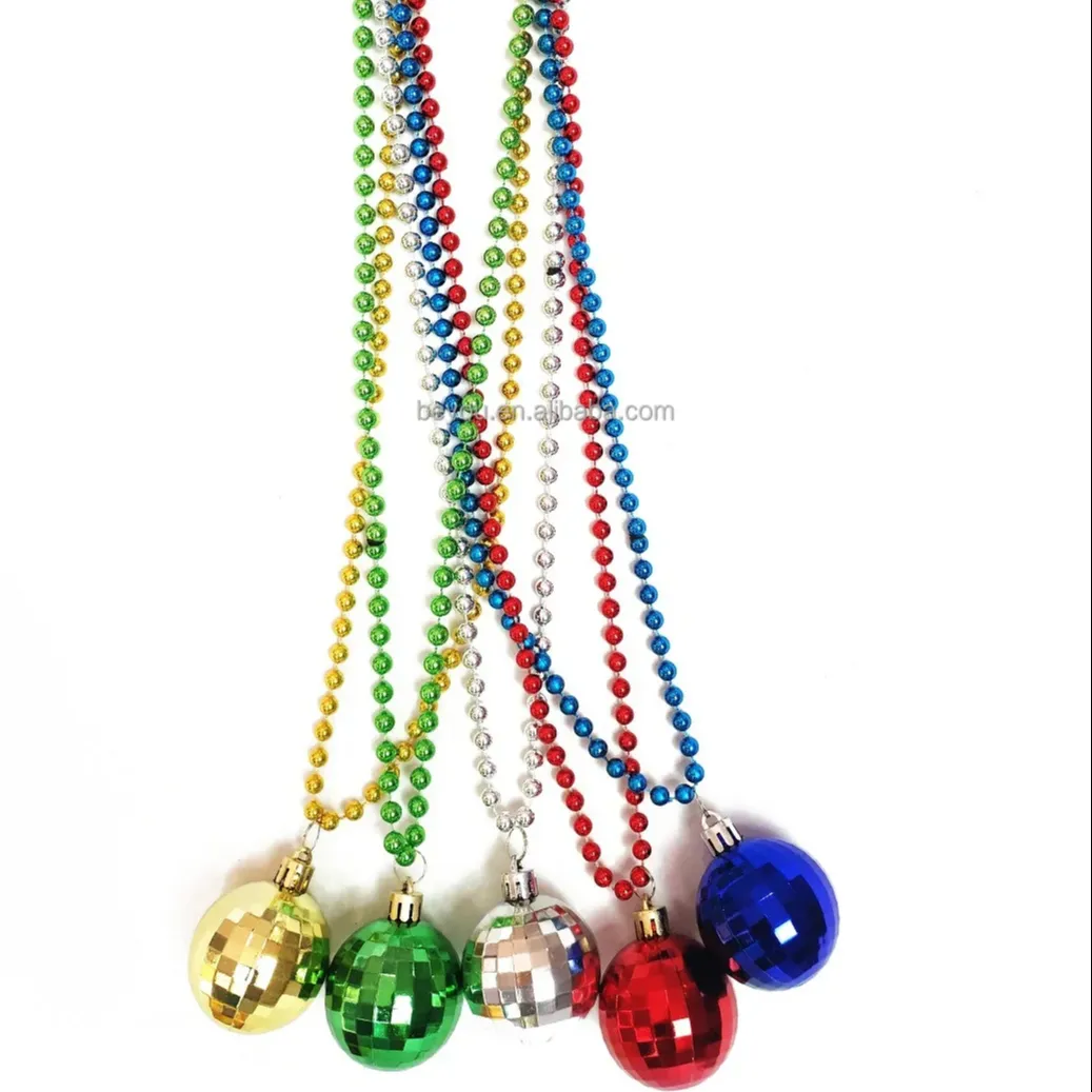 Karneval Party Halskette Paar Perlen Halskette Regenbogen Farbe Party Wear Anhänger Kunststoff Halskette Schmuck Zubehör