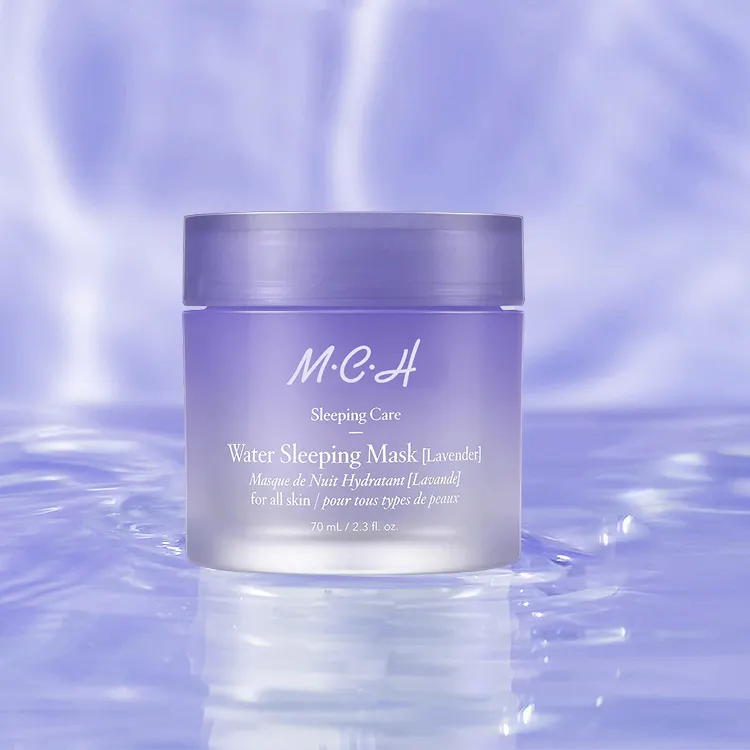 Benutzer definiertes Etikett Feuchtigkeit creme Lavendel Hautpflege Frauen Leuchtendes Wasser Schlaf maske Gesichts creme