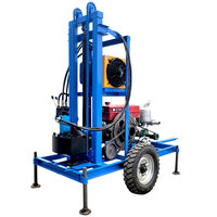 Foreuse hydraulique portative de la plate-forme de forage de puits de moteur diesel de 22 HP 180 m pour de petites mines