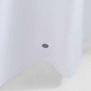 Rideau de douche de salle de bain imperméable en PEVA avec aimant, couleur blanc pur, doublure de rideau de douche - Product Image 2