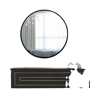 Wholesales Round Mirror Customized Durable True Images Wall Mirror Decoration <b>Frame</b> Round Mirror Be Used in Home Decor Bedroom - Product Image 2