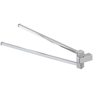 Portasciugamani Moderno da 39cm Singolo e Doppio, Supporto Unico in Acciaio e Alluminio con Finitura Nichelata e Riscaldamento per Hotel - Product Image 1