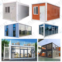 Unité de conteneur plat en acier galvanisé FLKT, anti-rouille, préfabriquée, modulaire, pour transport maritime côtier, maison/villa
