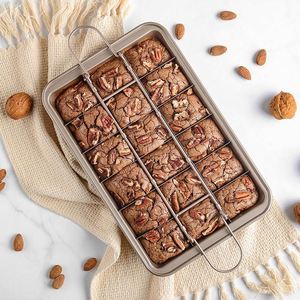 Solid Bottom Brownie Baking Pan Wholesale <b>Square</b> Nonstick Cake Mold Thickened Baking Tools <b>Set</b> Brownie Pan - Product Image 3