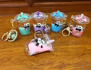 ขายร้อนPANDA Charmฟองชาไข่มุกนมชาอะคริลิคพวงกุญแจออกแบบที่กำหนดเองพวงกุญแจผู้หญิงเครื่องประดับ - Product Image 6