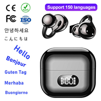 Écouteurs Bluetooth à Clip Ouvert X62 Sport CE FCC RoHS avec Traduction en 150 Langues et Micro pour Appels, Casque Sans Fil à Clip d'Oreille