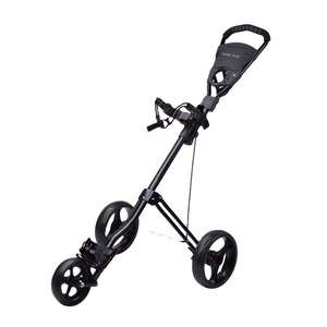 Prix direct d'usine, chariot de golf manuel pliable à 3 roues noir MATRIX A021 en aluminium, vente en gros - Product Image 1