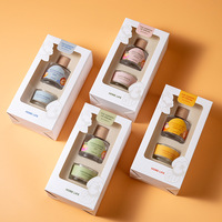 Huaming – Coffret Cadeau Luxe de Bougies Non Étiquetées et Diffuseurs à Bâtonnets en Cire de Soja Pure, Huiles Essentielles Mini Format, Prix de Gros