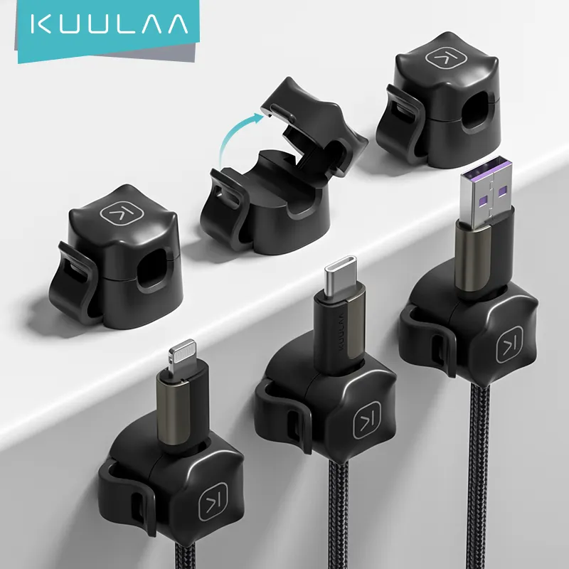 Kabel Clips Snoer Houder Onder Bureau Kabel Management Zelfklevende Draad Houder Houder Organizer Kabel Clips