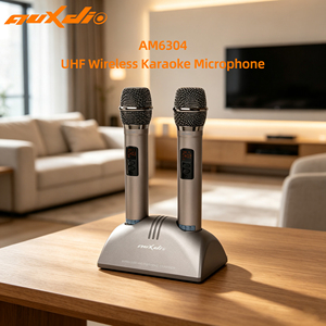 ไมโครโฟน<span class=keywords><strong>คาราโอเกะ</strong></span>ไร้สาย UHF รุ่น AM6304 - Product Image 1