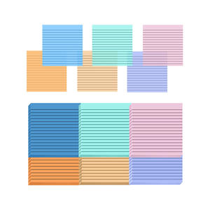 6 Colors Lined Sticky <b>Notes</b> Custom Stationery Writing Memo Pads for <b>Book</b> Comment Reminders - Product Image 2