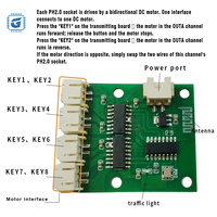 Kit RC 6350 2.4G 8 voies avec émetteur 8 touches et carte récepteur pilote de moteur 8 canaux pour voiture RC, robot, télécommande sans fil DIY (PCB)