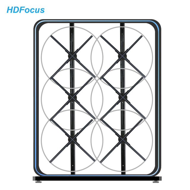 Holographic Fan 2*3 Splicing Cabinet 3D Holographic Projector 3D Hologram Outdoor Advertising 3D Fan Hologram Projector