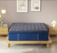 Fournisseur de matelas en gros : Matelas à ressorts ensachés pour sommeil profond, confort doux, housse tricotée, matelas roulé en boîte avec soutien des bords