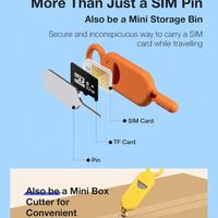 Porte-carte SIM en silicone avec outil d'éjection de carte SIM et broche d'extraction, breloque de sac à dos pour smartphone, homme, femme, activités de plein air
