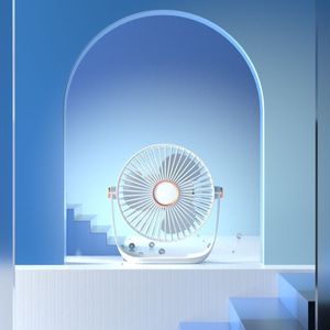 6 Inch <b>Table</b> Fan With Light USB Powered <b>Portable</b> Desk Fan For Student Dorm Office Use - Product Image 4