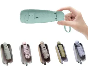 Beliebter leichter kleiner Taschenschirm Mini-UV-Sonnenschirm mit Hülle für Mädchen