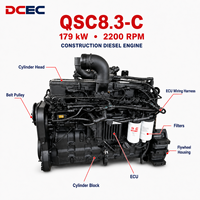 Moteur diesel d'origine DCEC Cumins série QSC8.3, 179 kW, 2200 tr/min, QSC8.3-C240, ensemble moteur pour excavatrice, chargeuse