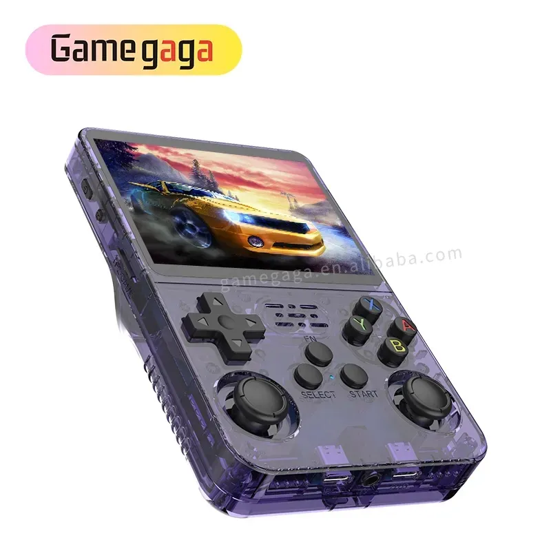 S R36S Reproductor de juegos portátil Pantalla de 3,5 pulgadas Consola de juegos portátil de mano 64GB 10000 Juegos Reproductor de videojuegos retro clásico