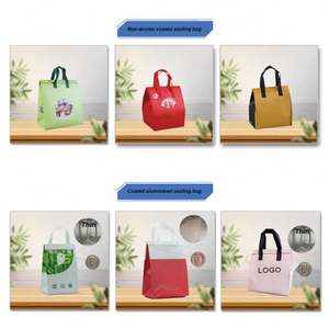 กระเป๋าเก็บความเย็นแบบพับได้คุณภาพสูง ผลิตจากผ้าไม่ถักทอ มีฉนวนกันความร้อน ใช้สำหรับใส่อาหารกลับบ้าน ปิดผนึกด้วยกาวในตัว เหมาะสำหรับปิกนิก ใช้แล้วทิ้ง ขนาดใหญ่ - Product Image 4