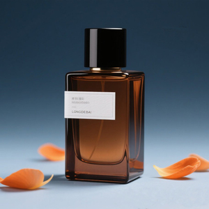 High-end Luxury Empty Amber Perfume Glass <b>Bottle</b> 30ml 50ml 100ml Flat Perfume <b>Bottle</b> with Sprayer - Product Image 3