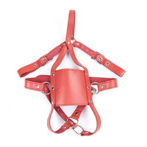 Tête en cuir bondage bouche couvert sm harnais bondage souple pu bouche balle gags sex toy pour femmes hommes - Product Image 5
