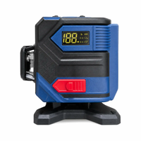 Niveau laser vert 12 lignes intérieur/extérieur, portée de travail 45 m, alimenté par batterie au lithium, 3 niveauts de nivellement automatique, largeur de ligne 1 mm, TOPSUMWAY