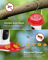 Mangeoire à colibris avancée à énergie solaire, réglable, écologique, avec caméra de surveillance sans fil et connectivité multi-appareils pour oiseaux
