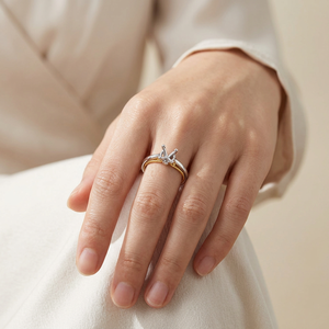 ซัพพลายเออร์ฮ่องกง เครื่องประดับชั้นดี ทองคำขาวแท้ 18K เพชรธรรมชาติ แหวนหมั้นแบบกึ่งสำเร็จรูป สำหรับผู้หญิง งานแต่งงาน งานเลี้ยงฉลองครบรอบ - Product Image 6