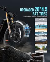 Bicicleta Eléctrica con Llantas Gruesas y Cuadro de Acero de 52V, Ideal para Cualquier Terreno, Montaña, Nieve, Arena, Elegante Cruiser Eléctrico Urbano