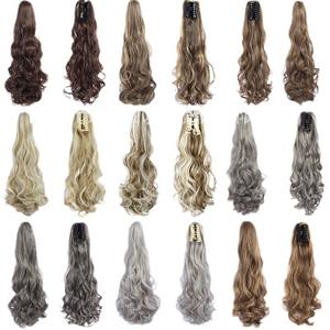 Extensiones de Cabello Sintético con Clip de Garra Estilo Europeo Americano, Cola de Caballo Larga y Rizada, Color Personalizable - Product Image 5