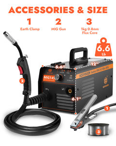 Máquina de Soldadura <span class=keywords><strong>MIG</strong></span> <span class=keywords><strong>HITBOX</strong></span> <span class=keywords><strong>Mig</strong></span> 145 Alandwelding Digital de Alta Velocidad Industrial para Trabajo Pesado con Alimentador de Alambre Separado - Product Image 5