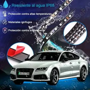Kit Luci LED RGB per <span class=keywords><strong>Auto</strong></span> con Controllo APP, Sistema di Illuminazione Sottoscocca a Flusso Continuo, Striscia LED Neon per Telaio <span class=keywords><strong>Auto</strong></span> - Product Image 3